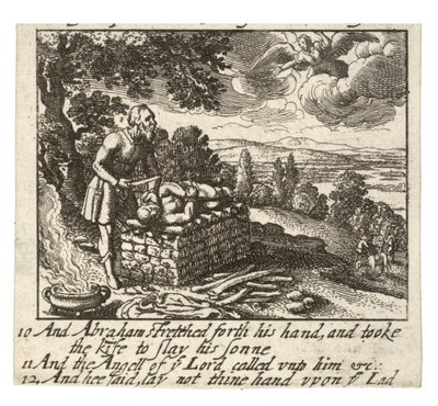 Hagar und das Opfer Isaaks. Zustand 2 von Wenceslaus Hollar
